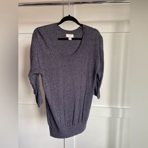 LOFT sparkly 3/4 sleeve sweater